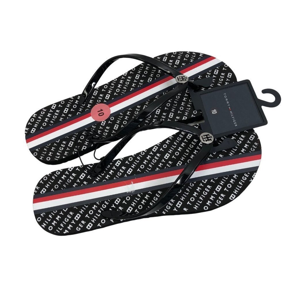 TOMMY HILFIGER BAILLY signature thong /FLIP FLOP SZ 10 NEW WITH TAG